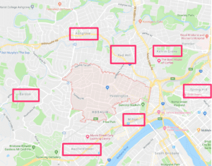 Paddington brisbane maps
