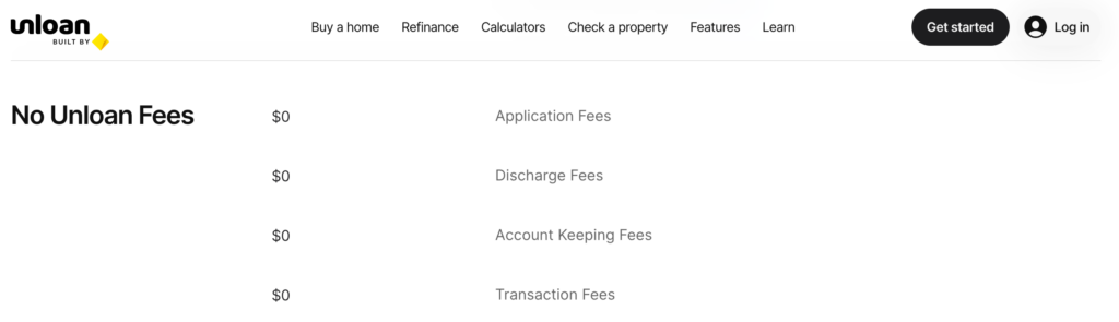 Unloan has no fees