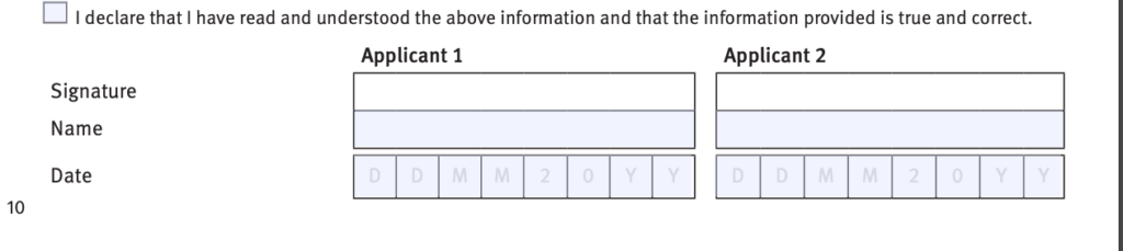 Section 7 of the first home buyers grant form