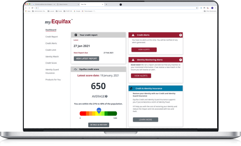 Example of a credit report